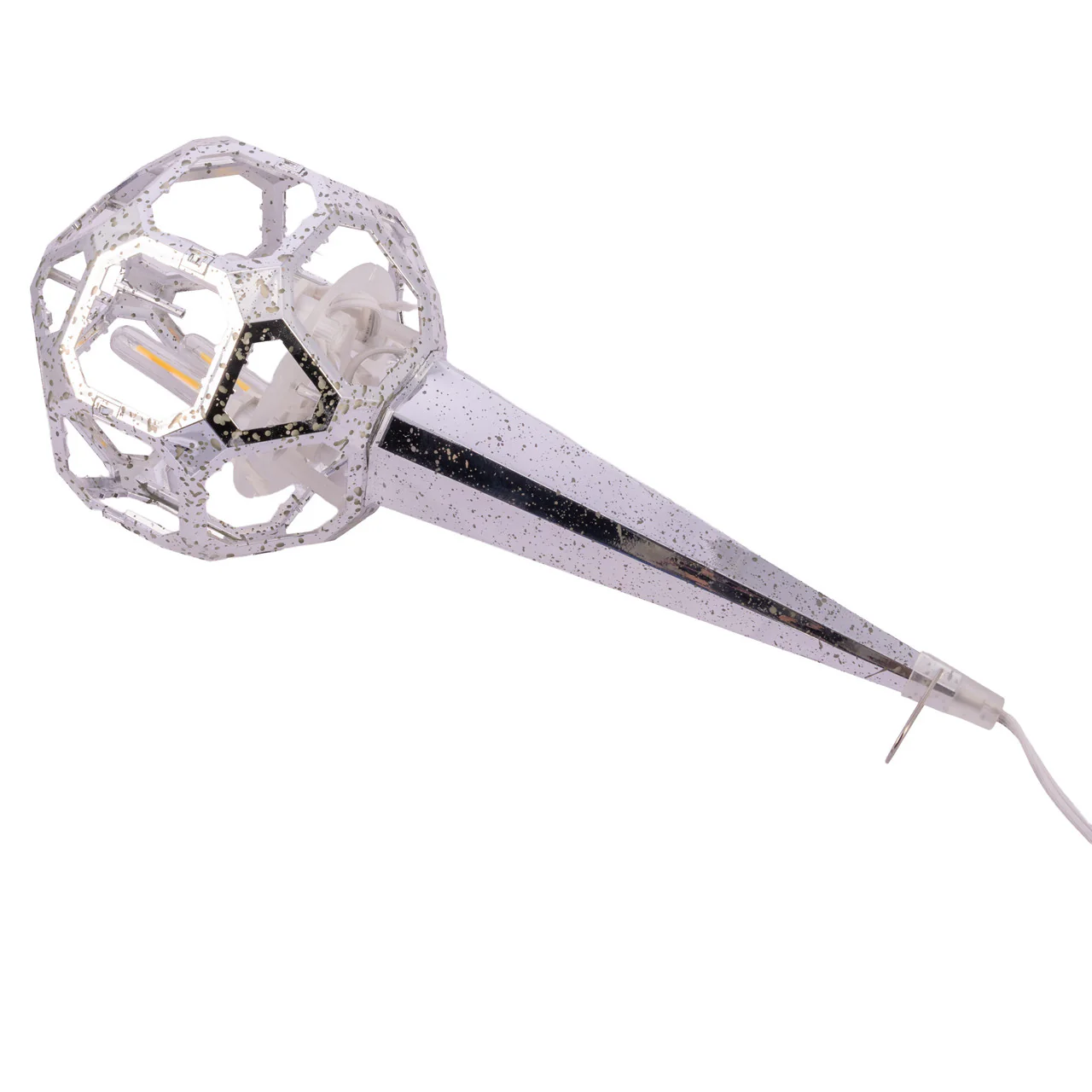 Warm White LED Silver Crackle Moravian Star, 24" - Image 5