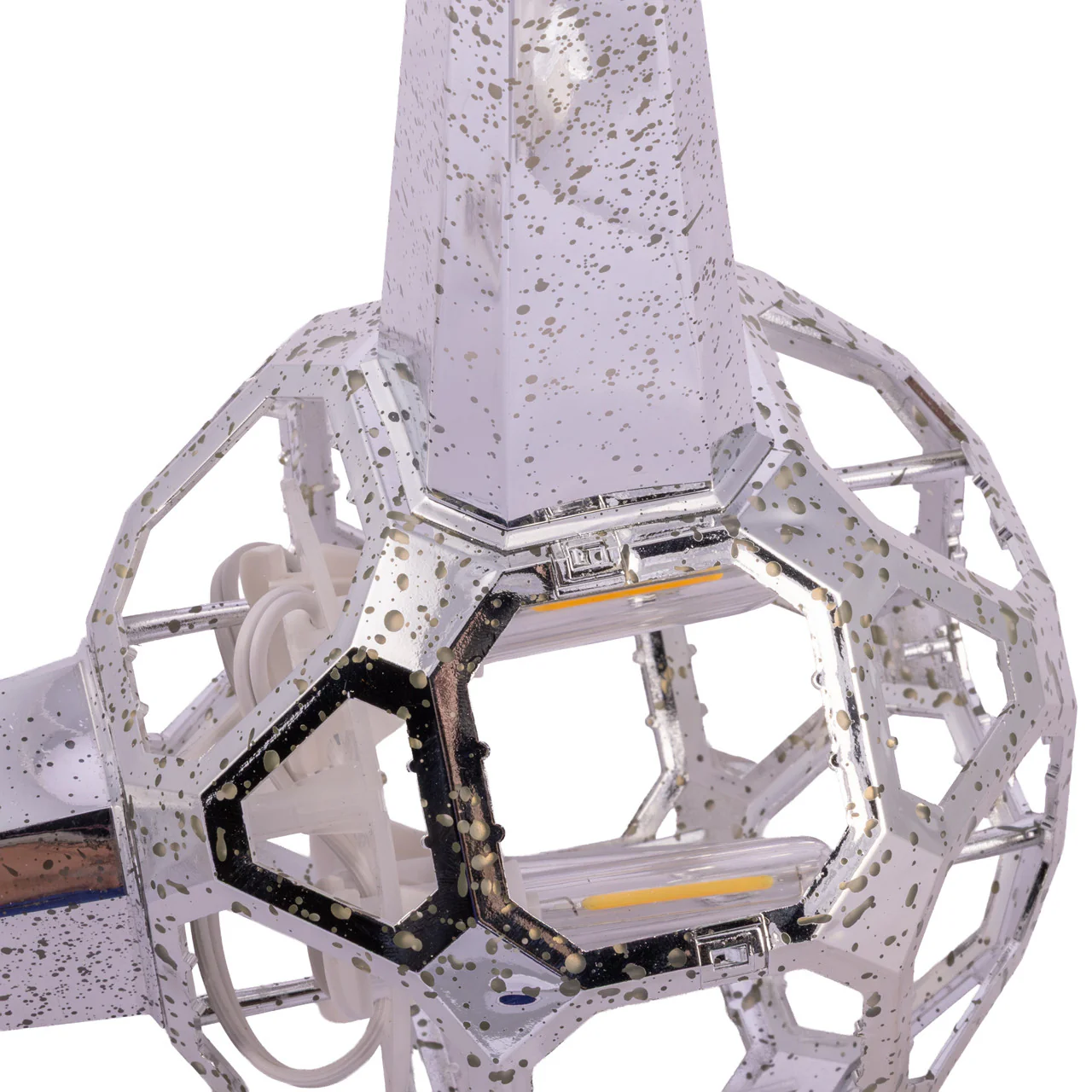 Warm White LED Silver Crackle Moravian Star, 24" - Image 6