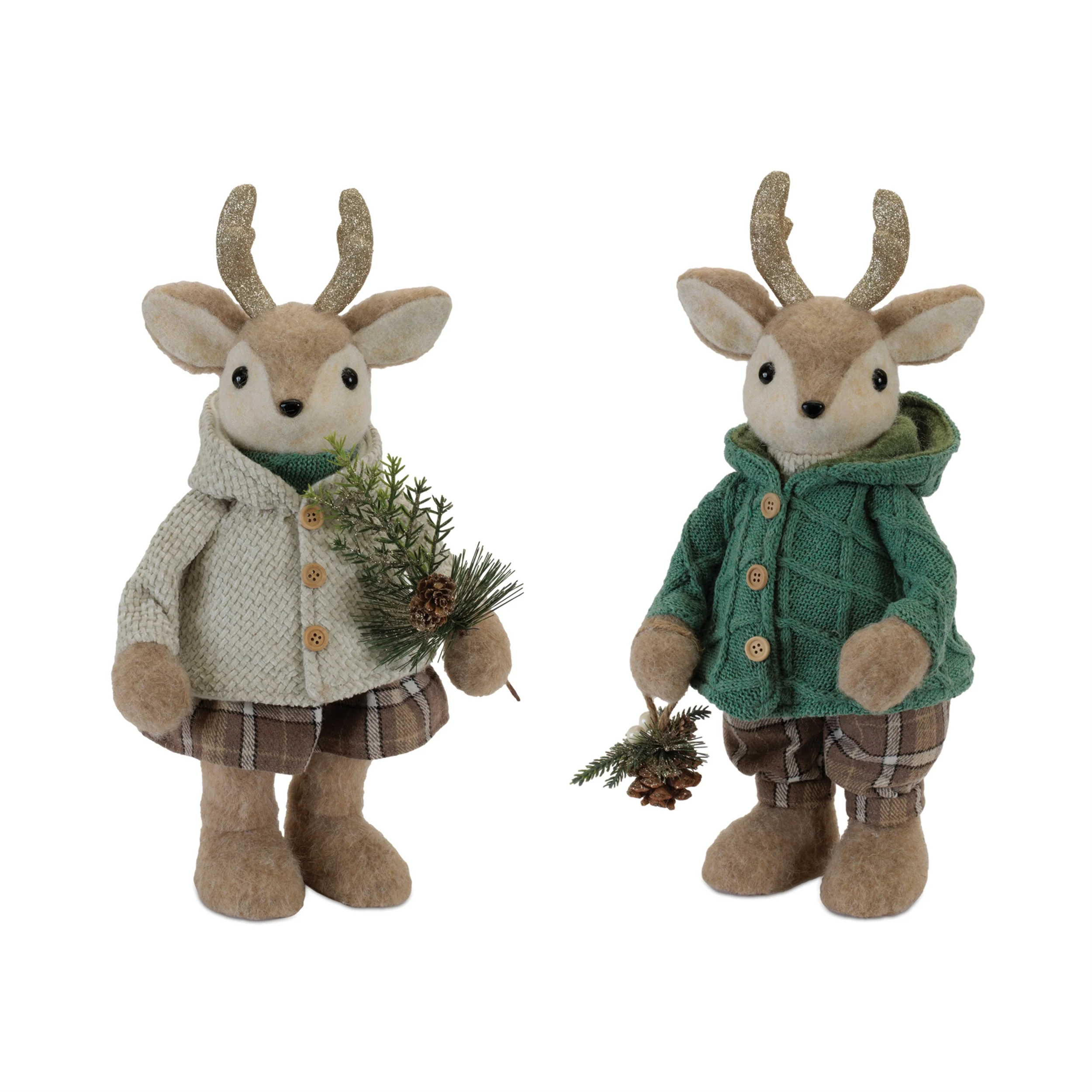 Winter Deer Figurine, 17.5" (2 styles - sold individually)