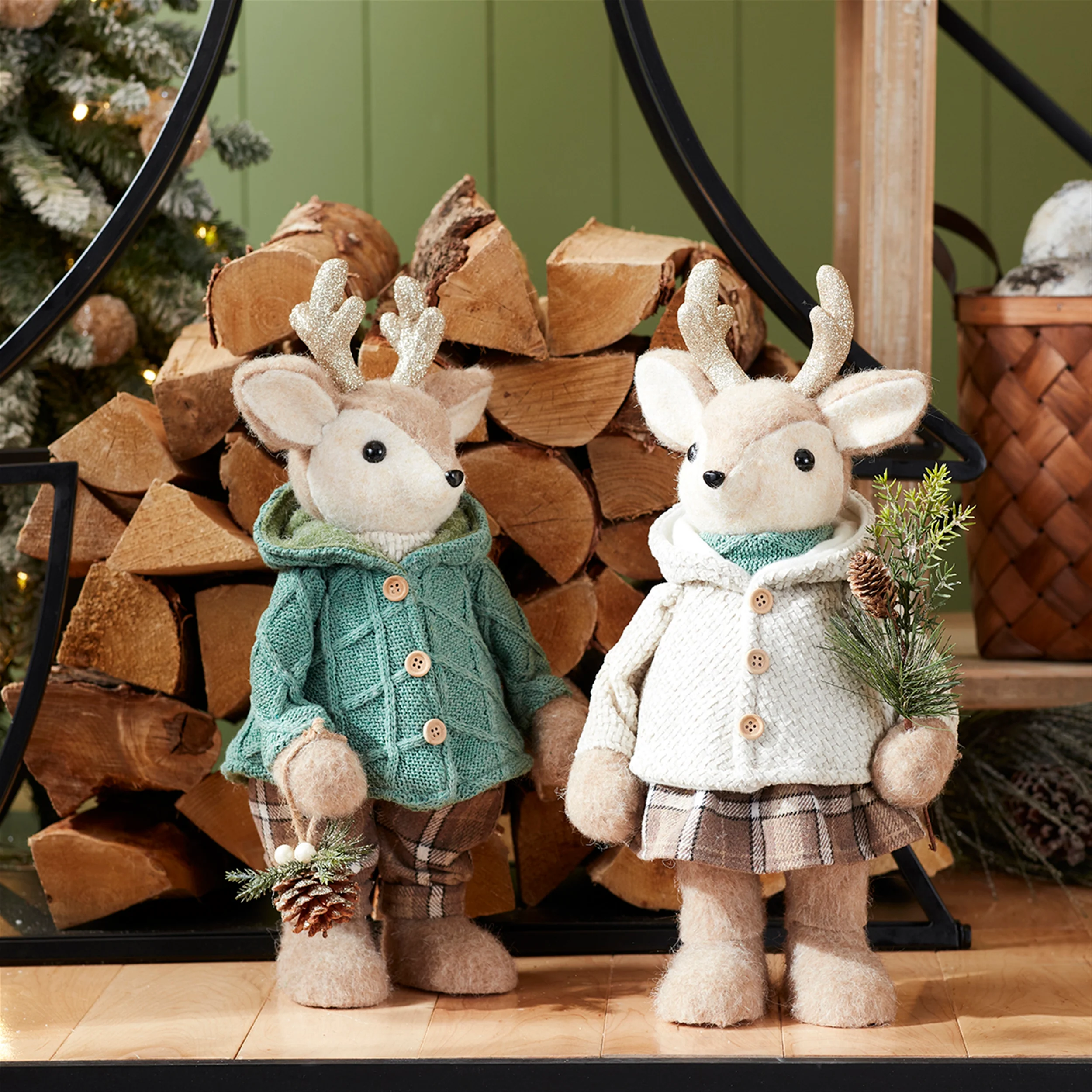 Winter Deer Figurine, 17.5" (2 styles - sold individually) - Image 2