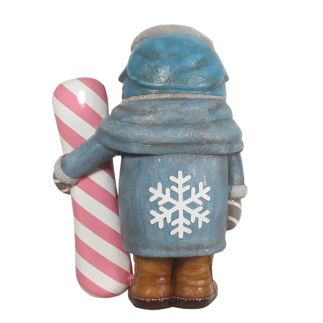Large Fiberglass Winter Snowman Figure, 36" - Image 3