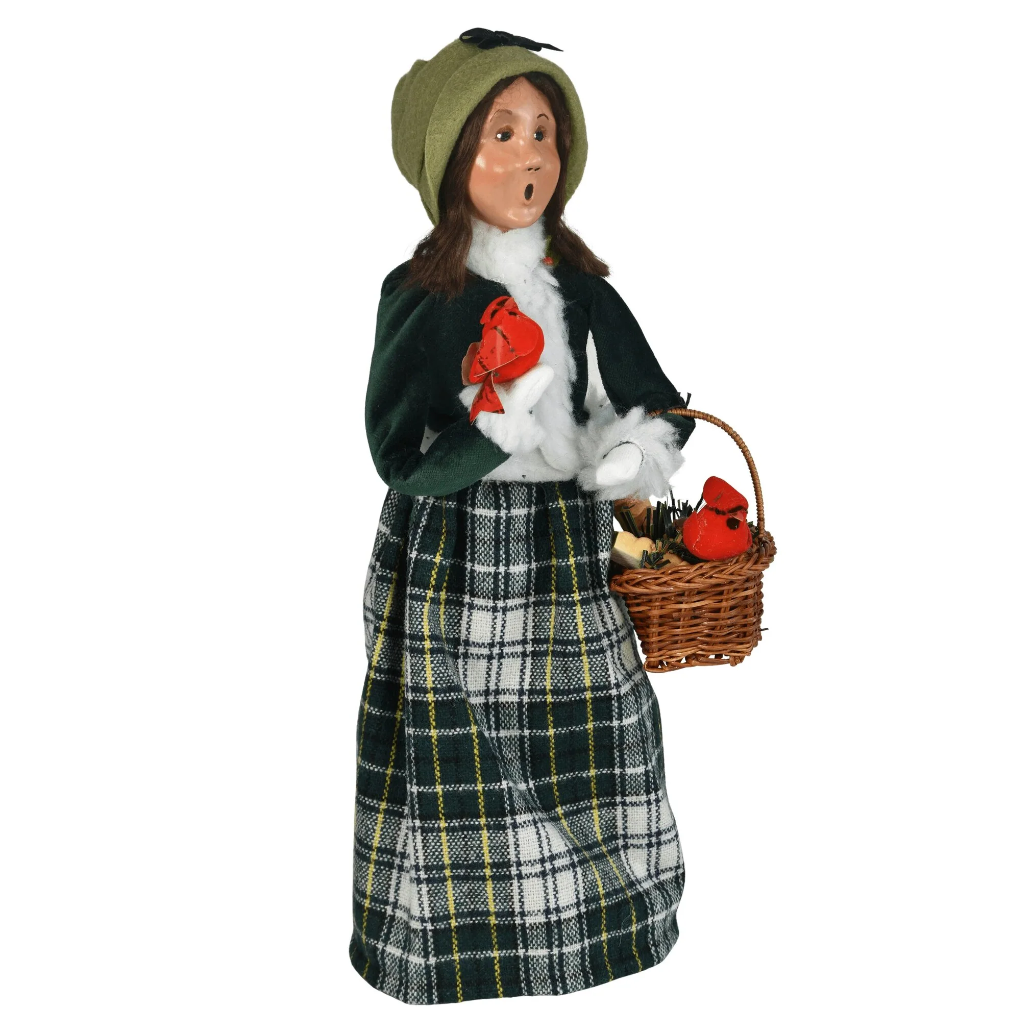 Woman w/ Cardinals Caroler Figurine, 13" - Image 5