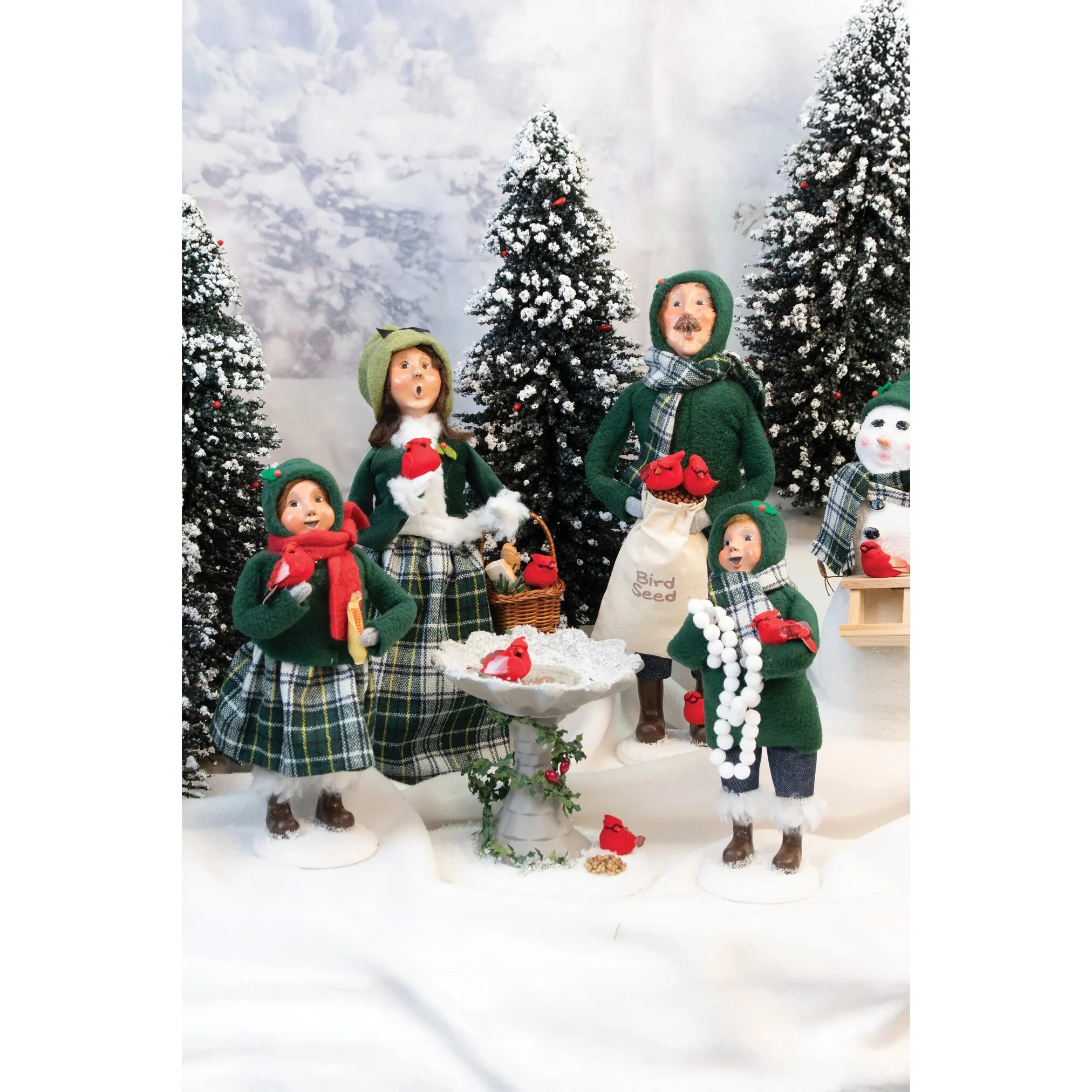 Woman w/ Cardinals Caroler Figurine, 13" - Image 7